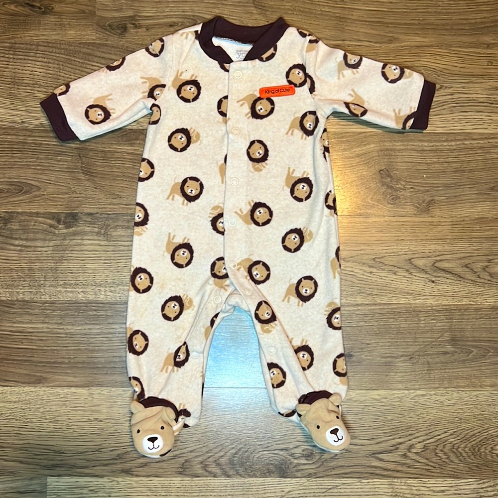 Just One You by Carters King of Cute Fleece Sleep and Play Size 3 Months - Picture 1 of 3